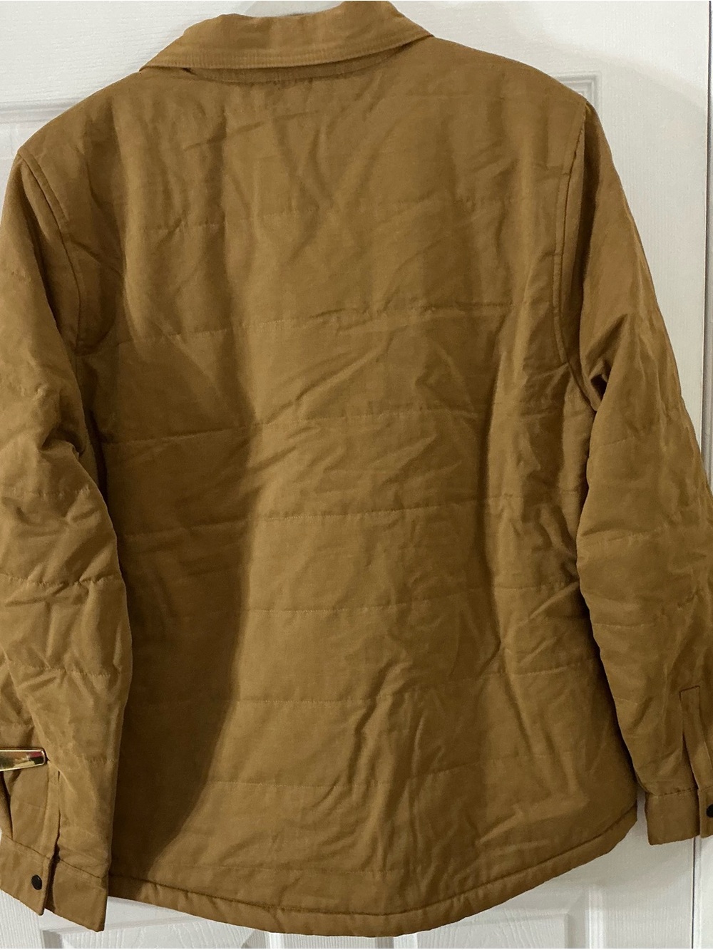 NWT Hurley Men’s Sherpa Lined Quilted Canvas Shacket Jacket Tan L - Picture 9 of 14